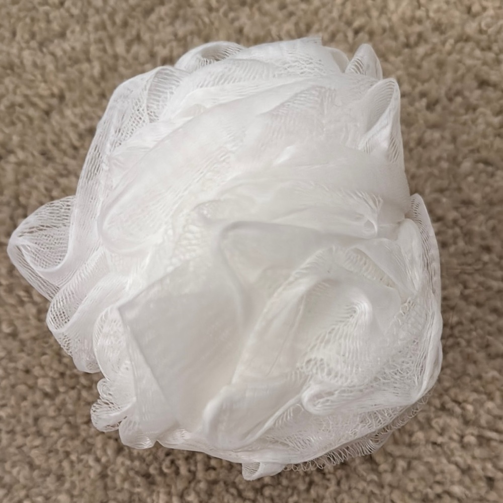 Luxurious Bath Pouf Set - White, Mint, Mauve, Teal - Picture 3 of 6